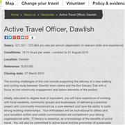 Sustrans Job Vacancy in Dawlish 