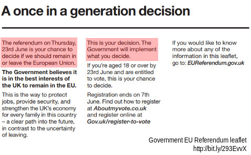 govt eu leaflet promise govt eu leaflet promise