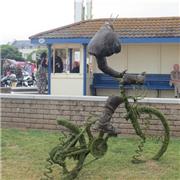 Headless cyclist, Teignmouth.